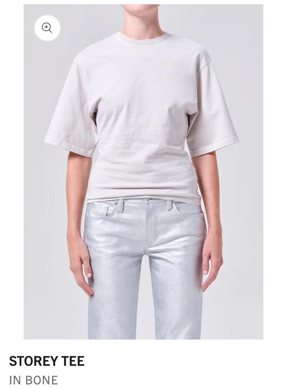 Agolde Storey Tee in Bone - NEW without tags!